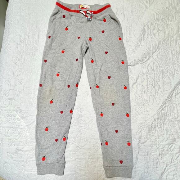 Mini Boden Apple and Heart Joggers Size 9 - Picture 2 of 5